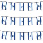 Aerlxemrbrae 20tk/partii Iisraeli lipud 14x21cm vimpel Israel String B&auml;nners Buntings Festival Party Holiday