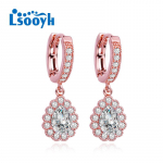 LSOOYH Clip K&otilde;rvar&otilde;ngad Roosa kullav&auml;rvi Moodne k&otilde;rvar&otilde;ngas Naistele Liblikas kuubik tsirkooniumoksiidist &otilde;&otilde;nes pikad k&otilde;rvar&otilde;ngad Ehted A