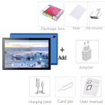 BDF P30 10,1 tolli 8 GB muutm&auml;lu + 128 GB ROM Android 12 Pad 4G v&otilde;rgutahvelarvuti, helistage Androidi tahvelarvutitele EU Plug sinine