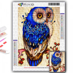 Teemantmaaling Loomade &ouml;&ouml;kull Tikand Ristpistes Rhinestone Home Decor Full Round 20X30CM