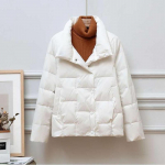 S&uuml;gis- ja talvine uus valge sulejope Hele naiste soe mantel pikkade varrukatega naiste sulejope M beež