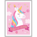 Les Tr&eacute;sors De Lily [A2333] - Toile enfant 'Licorne My Unicorn' rose (Princesse Licorne) - 40x30 cm Heleroosa