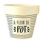 Les Tr&eacute;sors De Lily [Q6395] &ndash; bambusest istutusmasin  Messages  beež must (Lillepott) -  13. 5x15 cm beež