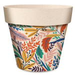 Les Tr&eacute;sors De Lily [R6629] - Mitmev&auml;rviline beež 'Flowers' bambusest istutusmasin - 17x15 cm mitmev&auml;rviline