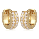 Les Tr&eacute;sors De Lily [R2047] - kullatud r&otilde;ngask&otilde;rvar&otilde;ngad  Sissi  valgest kullast - 12x4 mm valge