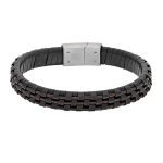 Les Tr&eacute;sors De Lily [R5106] - must pruun 'Giorgio' terasest nahast k&auml;ev&otilde;ru - 210x12 mm pruun