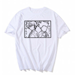 Hunter X Hunter Kurapika meeste T-s&auml;rk Killua Zoldyck Print Top Tee Harajuku vabaaja naiste T-s&auml;rk Unisex l&uuml;hikeste varrukatega anime T-s&auml;rk L