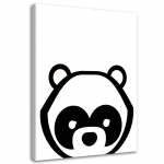 Feeby l&otilde;uenditr&uuml;kk, kontrastne panda 40x60 must/valge