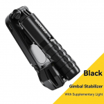 Essager Q09 k&auml;eshoitav Gimbal traadita Bluetooth Led Selfie Stick Gimbal stabilisaatori statiiv iPhone'i mobiiltelefonile Nutitelefon Gimble must