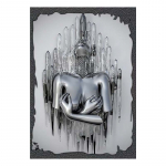 3D visuaalne kuldne h&otilde;bedane seinakunstipildid metallist kaasaegne skandinaaviap&auml;rane isikup&auml;rastatud l&otilde;uend interj&ouml;&ouml;rimaalingud prindid kodukaunistus 50x70cm