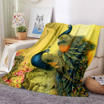 Paabulinnumustriga tekk &Uuml;limalt kerge pehme pl&uuml;&uuml;sist flanellist tekk diivanvoodi diivanile Parimad kontorikingitused King Queen suurus 75cm x 90cm