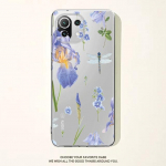Blue Flower Dragonfly lilleline l&auml;bipaistev &uuml;mbris Xiaomi Poco X3 Nfc X3pro M3 F1 F3 jaoks Mi 11 12 13 11x 12x Pro 11 10 Lite 11t 10t Pro jaoks Xiaomi Poco X3 NFC