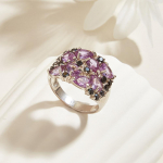 V&auml;rvi muutev Nano Alexander Gem S&otilde;rmus Elegantne disain 925 Silver Boutique ehted naistele kingitus US RING SIZE 7# lilla