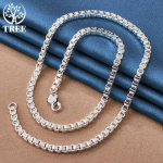 925 Sterling h&otilde;be 4 mm 18 tolli karbikett kaelakee ehted 45cm
