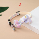 Bow Kitten kaelarihm Kikilips Reguleeritav koera kaelarihm koos kellukese lilleprintiga turvapandlaga LXY