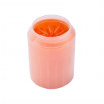 Lemmikloomade jalgade pesutass Silikoonist koerak&auml;ppade puhastustopsid Pehmed kammid koerte kiireks puhastamiseks kasside mustusk&auml;pp Lemmikloomade jalgade pesuvahendid S oranž