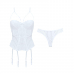 TERMEZY Elasticity Korsett Rinnav&ouml;&ouml; Rihmade Rihmaga Hingavast kangast Pesu Must kleit M valge