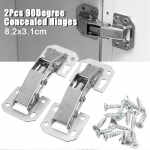 2 tk 90-kraadine varjatud hingedega kapi kapp M&ouml;&ouml;bli sisekujundus koos kruvidega