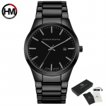 Hannah Martini moodsad meeste k&auml;ekellad Top br&auml;ndi luksuslikud kvartskellad Meeste vabaaja &otilde;hukese v&otilde;rguga terasest veekindel spordikell