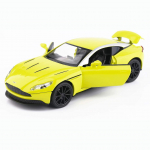 1:32 Scale DB11 AMR Diecast Racing mudelautod M&auml;nguautod, sulamist tagasit&otilde;mmatav m&auml;nguauto helide ja tuledega M&auml;nguasi t&uuml;drukutele ja poistele, laste m&auml;nguasjad 1/32-15.5x6.5x4cm kollane