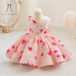 T&uuml;drukute printsessikleit V&auml;rvilahendusega lastele T&uuml;drukute kleit Tippklassiline lastekleit &uuml;he aasta vanusele Pulmakleit Moodne vabaaja peokleit 80 roheline