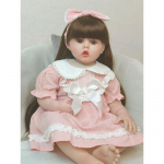 60 CM Reborn Dolls Realistlikud pikad juuksed Elutruu pehme silikoonriidest keha vasts&uuml;ndinu Boneca m&auml;nguasjad lastele s&uuml;nnip&auml;evaks j&otilde;ulukingitus