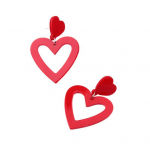 1 paar k&otilde;rvar&otilde;ngaid, s&uuml;damest akr&uuml;&uuml;list ripatsiga k&otilde;rvar&otilde;ngaid h&uuml;poallergeensed v&auml;rvilised, lihtsad punane