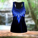 3D-roheliste lilleprintidega naiste treening jooga j&otilde;usaali tr&uuml;kitud suves&auml;rgid, suures suuruses vestid XS sinine