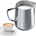 350 ml piimapudel Barista 304 roostevaba teras, 12 untsi m&otilde;&otilde;duga piimapudel, Cappuccino kohvikann, espresso, sobib v&auml;ga h&auml;sti kohvis&otilde;pradele 8x8x10cm