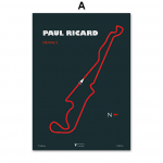 Monaco Suzuka Albert Park Portimao v&otilde;idus&otilde;iduraja kaart F1 P&otilde;hjamaade plakat Seinakunstitr&uuml;kk L&otilde;uend Maalimine Dekoorpildid elutuppa A4 21X30cm No Framed