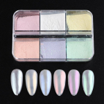 Pearl Aurora Mirror k&uuml;&uuml;nte s&auml;rapuuder, h&otilde;&otilde;ruv tolmupigment kroom sillerdav holograafilised k&uuml;&uuml;nekunsti kaunistused manik&uuml;&uuml;riks 1909-50