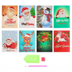 J&otilde;ulude teemantmaalimise kaardid meisterdage j&otilde;uluvana k&auml;teoskused, parandage loomingulist 5D teemantmaali Christmas