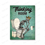 Vintage l&otilde;bus Skeleton Skeleton &Otilde;limaal Prindi Vannituba Vannituba Seinakunsti plakat 21cm&times;30cm NoFrame