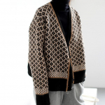 Luksuslik vintage kootud kardigan naiste moodne V-kaelusega, rombikujuline avar kampsun s&uuml;gistalvine elegantne moodne kampsun mantel One Size must