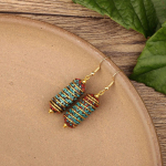 Vintage Nepali inkrusteeritud eksootilises stiilis k&otilde;rvar&otilde;ngad lihtsa k&auml;sitsi valmistatud disainiga etnilise tiibeti stiilis k&otilde;rvar&otilde;ngad, ehted, kingitus