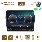 2Din 10-tolline Android-autoraadio MAZDA 3 2004-2009 jaoks Nupukujulise nuppuga Multimeedia videopleier GPS-navigatsioon Carplay 2+32GB