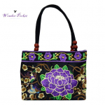 Moodne naiste etniline pojeng tikandiga k&auml;ekott helmestega k&auml;epidemega lukuga l&otilde;uendist kandekott lilla