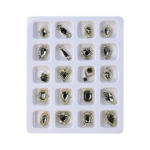 20 tk/karbis Nail Art Decor Lihtne kleebi DIY peen kuju Kaunilt K&uuml;&uuml;nte v&otilde;lusid V&otilde;lts teemandid N&auml;pun&auml;iteid Decor majapidamistarbed must