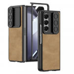 Objektiivi l&uuml;kandaknaga kokkuklapitav telefoni&uuml;mbris, mis sobib Samsung Galaxy Z Fold 5 arvuti k&otilde;va&uuml;mbrisele kukkumisvastane kaitsekate Samsung Z Fold 5 must