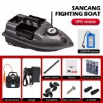 V18 nutikas automaatse tagasijooksuga kalaotsija paat 500M juhtmeta kaugjuhtimispult Fikseeritud kiirusega s&ouml;&ouml;dapaadi m&auml;nguasi, 3 s&ouml;&ouml;dakonteinerid 12000mAh