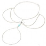 Naiste Vintage mitmekihiline rand Barefoot Sandal Foot Tutt Ehted Pahkluu kett