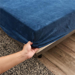Soojad ja paksud elastsed liibuvad linad Reguleeritav flanellist talvemadratsi kate Sametine voodipesu, 150/180/200 mitu suurust 150x200 cm Only Sheet sinine