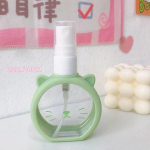 55 ml Cartoon Cat v&auml;ikese pihustiga korduvt&auml;idetav pudel desinfitseeriv alkoholiga peen meigipudel armas silikoonkattega parf&uuml;&uuml;mi pihustipudel 55ml roheline