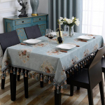 Vintage luksuslikud tutid Jacquard lilledega laudlina ristk&uuml;likukujuline ruudukujuline kohvilaua kate peo&uuml;rituste kaunistamiseks 60x60cm-Square sinine