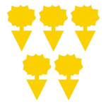 5 tk K&auml;rbsep&uuml;&uuml;dja ​​Kleepuv kahepoolne tugev kleepuvus kollane liblikakujuline k&auml;rbsep&uuml;&uuml;nis lehet&auml;ide paberist kleepuv tahvel aiatarbed G kollane