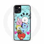 Coque pour Iphone 12 Pro Max BTS BT21 Van Tata Chimmy Cooky Rj Koya Shooky Et Mang