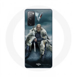 &Uuml;mbris Samsung Galaxy S20 FE Vikings Series 6. hooaja jaoks Ragnar Lothbroki logo V M&otilde;&otilde;k, hall &auml;hmane taust