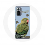 Coque pour Xiaomi Redmi Note 10 Pro Perruches Oiseaux vert