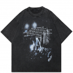 2024 Streetwear Crowd Shadow Graphic Unisex T-s&auml;rk S must