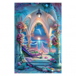 5D teemantkunsti komplekt rongi muster maastik Suurendage loovust V&auml;hendage stressi peente kivikividega Tikand Mosaiik Ristpistes Kodukaunistus A